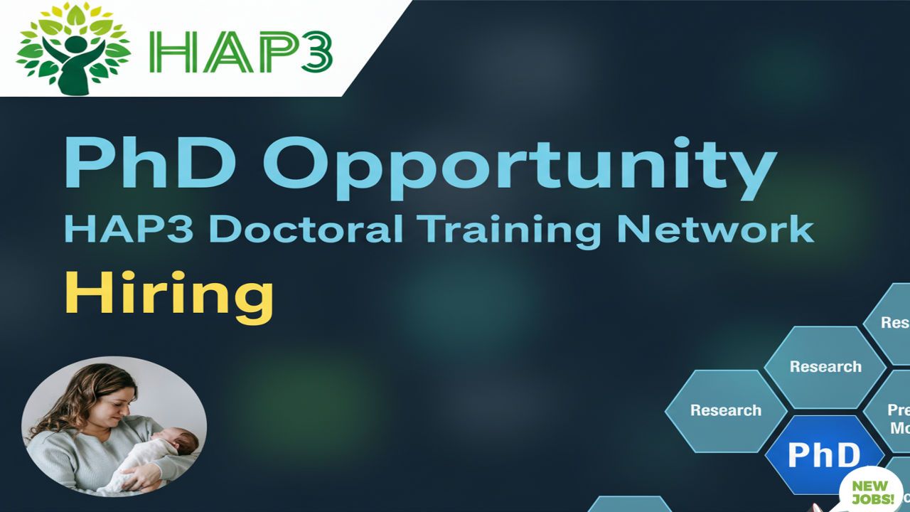 PhD Opportunity: Predictive Models for Early Childhood Obesity HAP3 Doctoral Training Network
