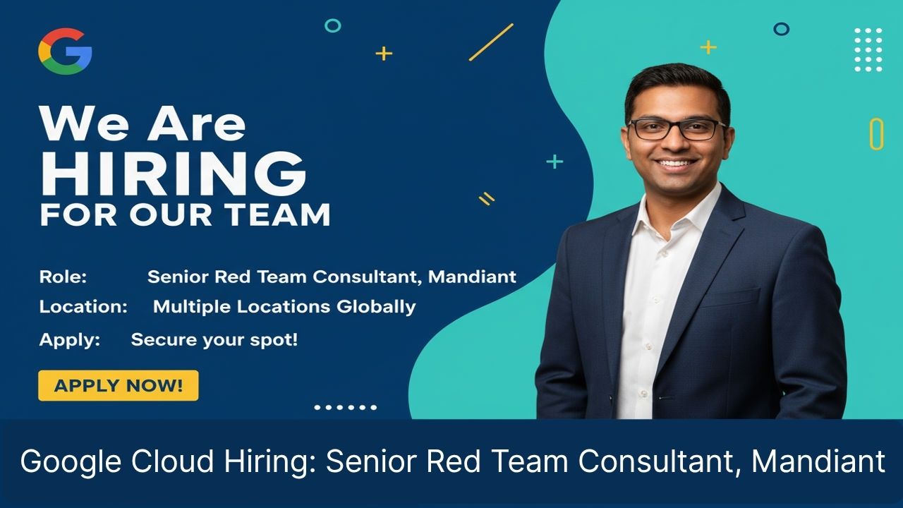 Google Cloud Hiring: Senior Red Team Consultant, Mandiant See duties, skills, salary range, remote eligibility, how to apply